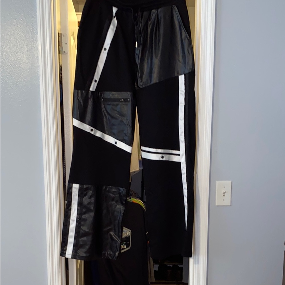 Fashion Nova Black and White Track Pants